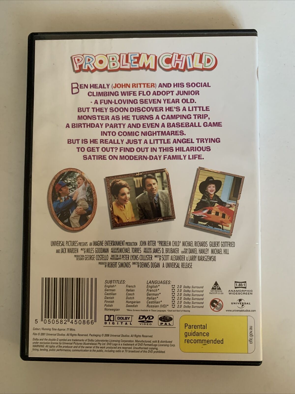 Problem Child (DVD, 1990) John Ritter, Jack Warden, Michael Oliver. Region 4&2