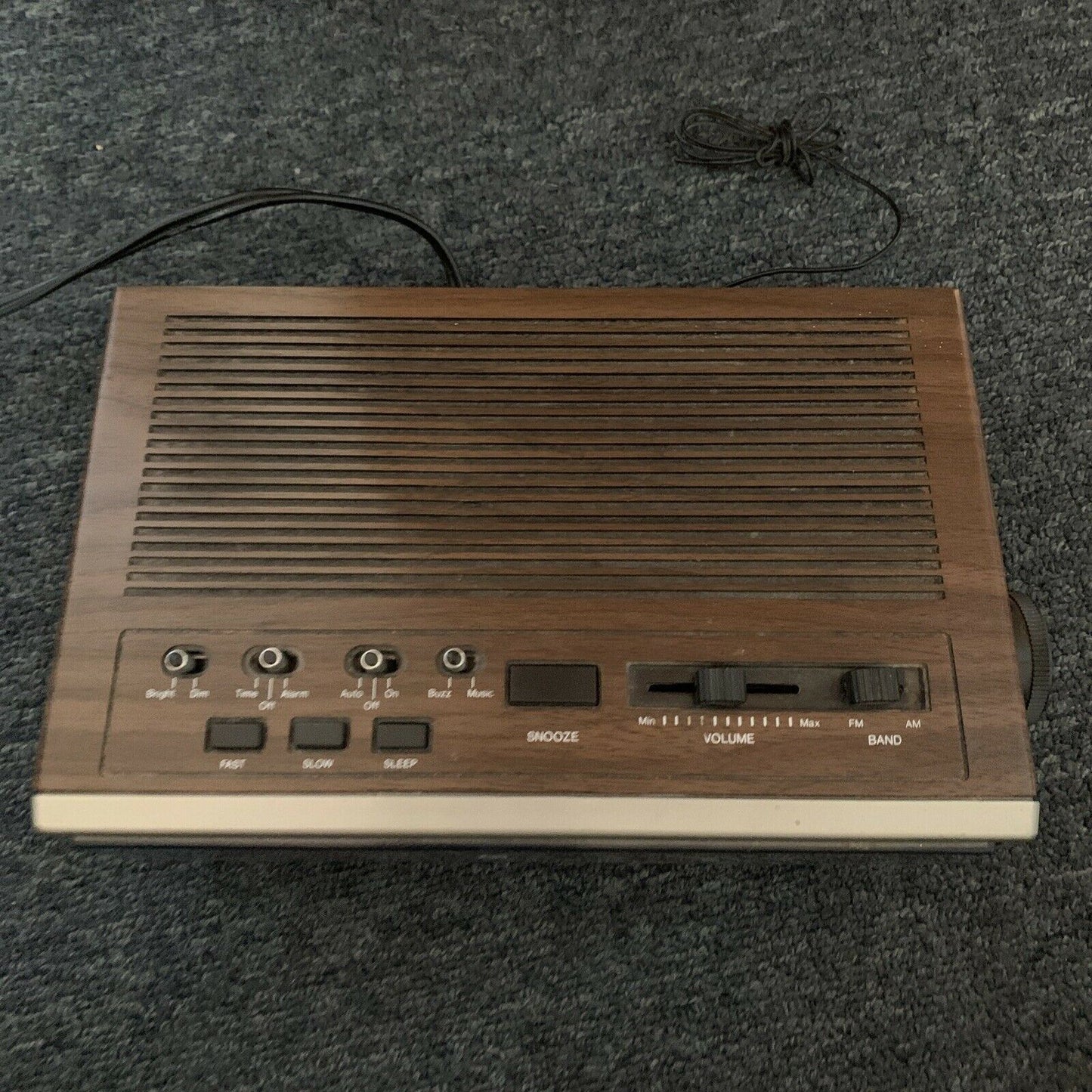 Vintage Audiosonic Electronic Clock Radio 1982 *Working But Very Low Volume*