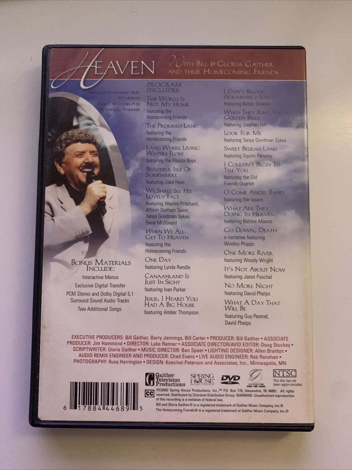 Heaven With Bill & Gloria Gaither and Their Homecoming Friends (DVD) All Regions