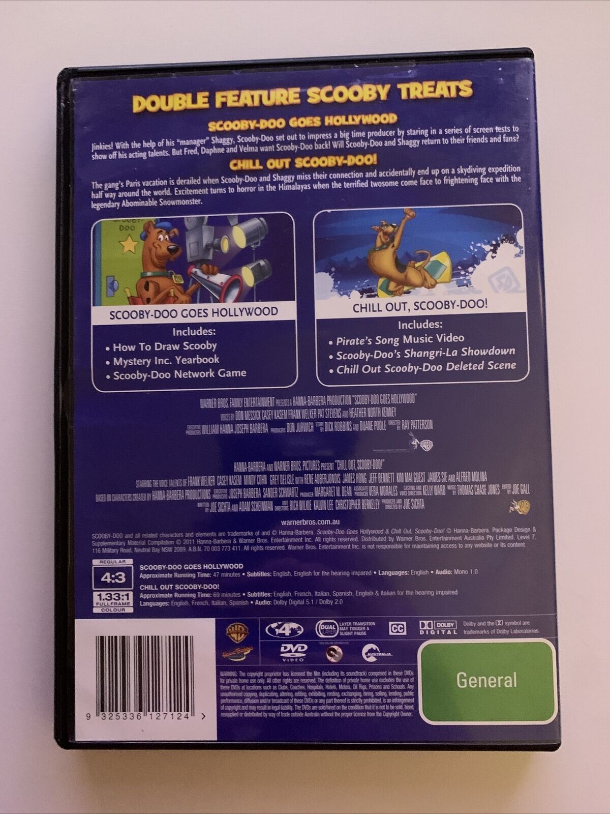 Scooby-Doo Goes Hollywood & Chill Out Scooby-Doo (DVD, 2-Disc) Region 4,2