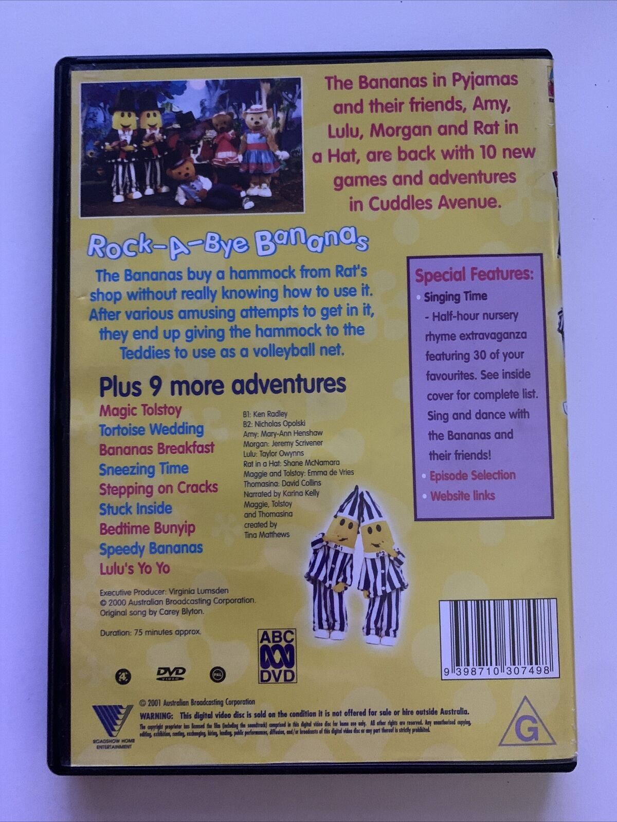 Bananas In Pyjamas - Rock-A-Bye Bananas (DVD, 2001) All Regions