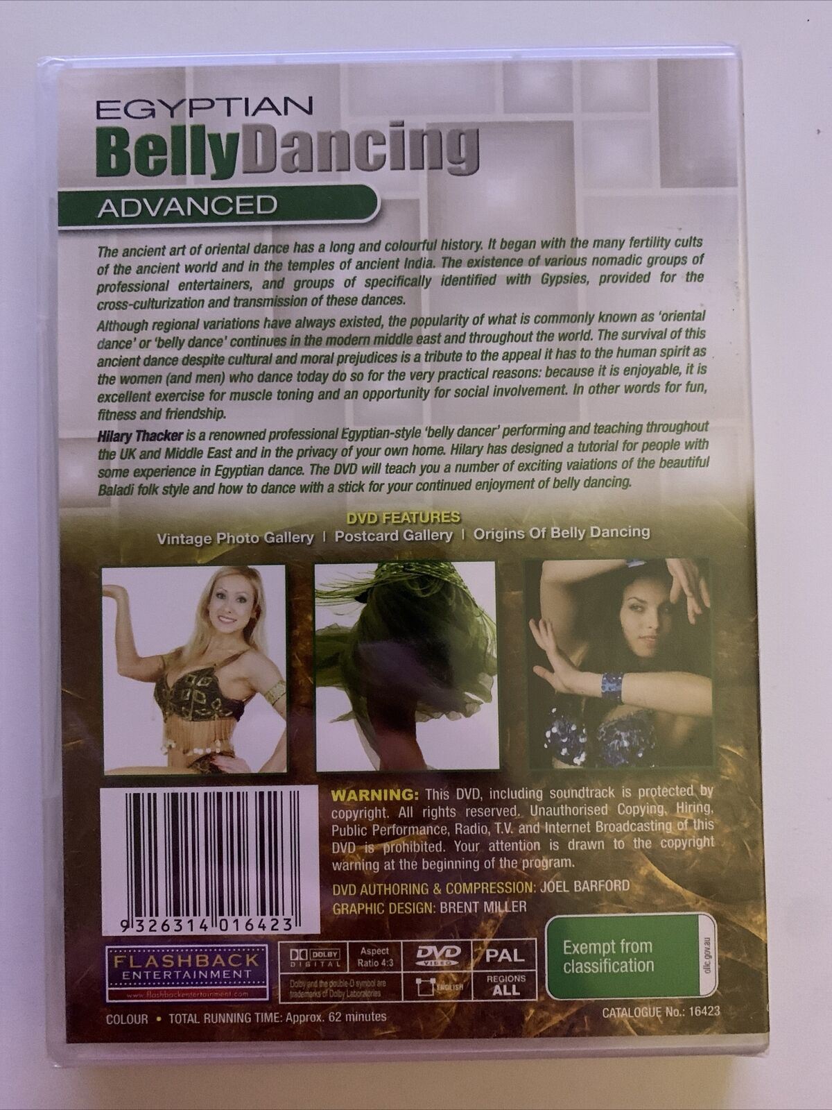 *New Sealed* Egyptian Belly Dancing with Hilary Thacker - Advanced (DVD)