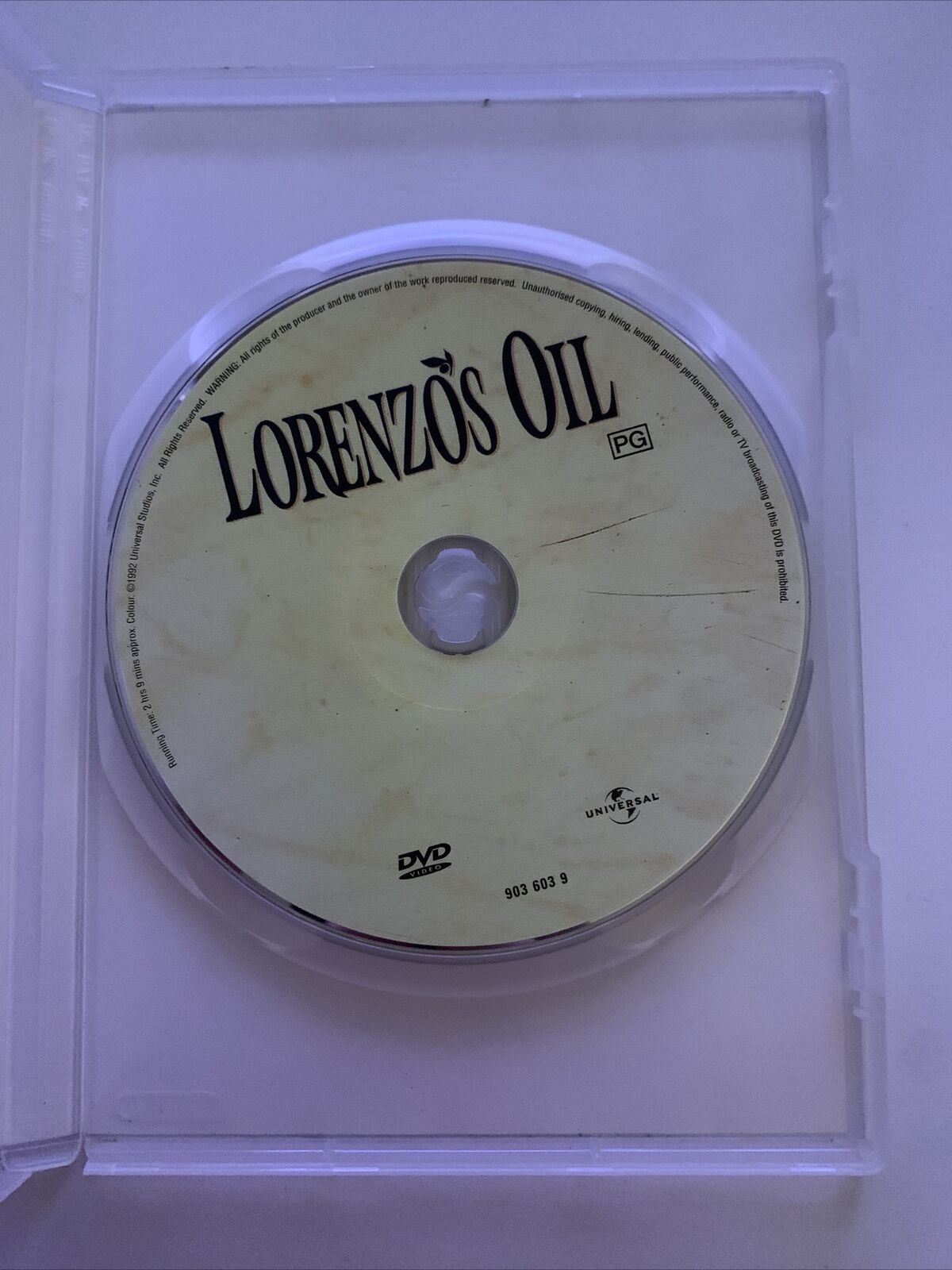 Lorenzo's Oil (DVD, 1992) Nick Nolte, Susan Sarandon, Peter Ustinov. Region 4&2