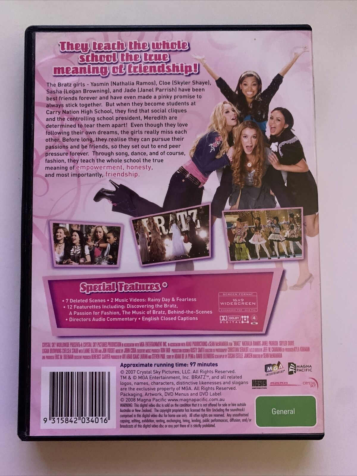 Bratz - The Movie (DVD, 2007) Janel Parrish, Logan Browning, Jon Voight Region 4