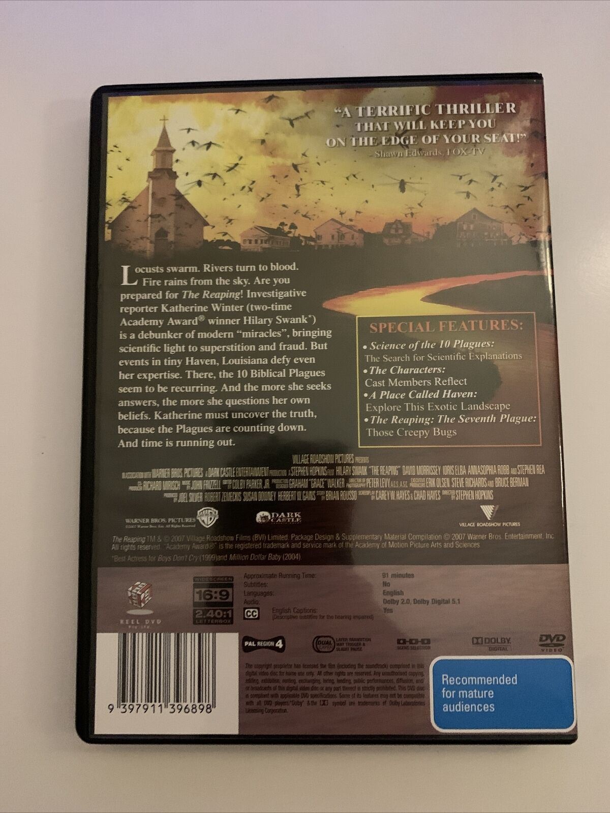 The Reaping (DVD, 2007) Hilary Swank, David Morrissey, Idris Elba. Region 4