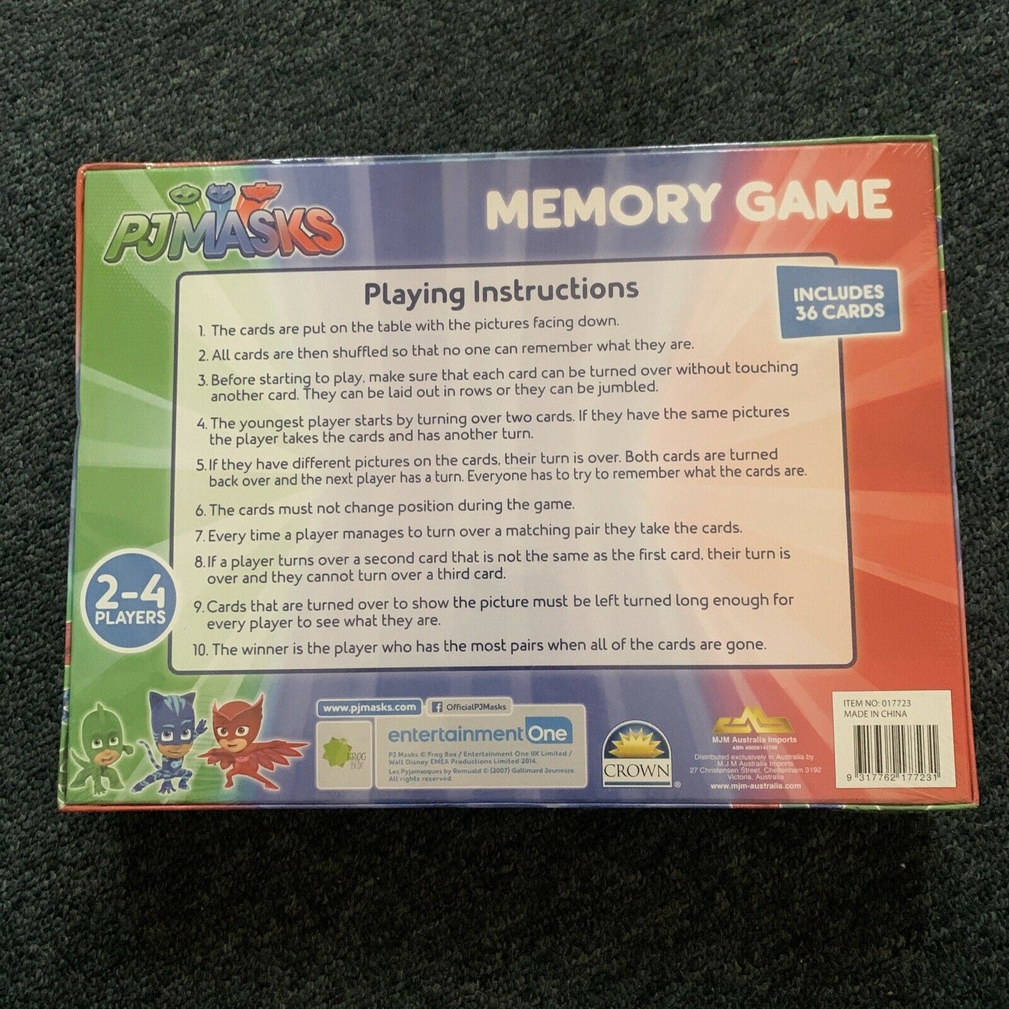 *New Sealed* PJ Masks Memory Game