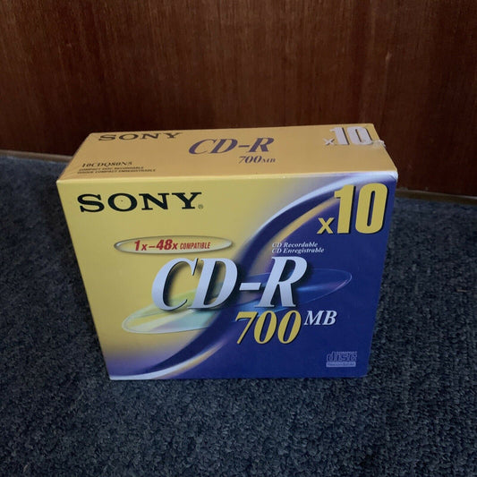 *New Sealed* SONY CD-R 700MB 1-48x, 10x