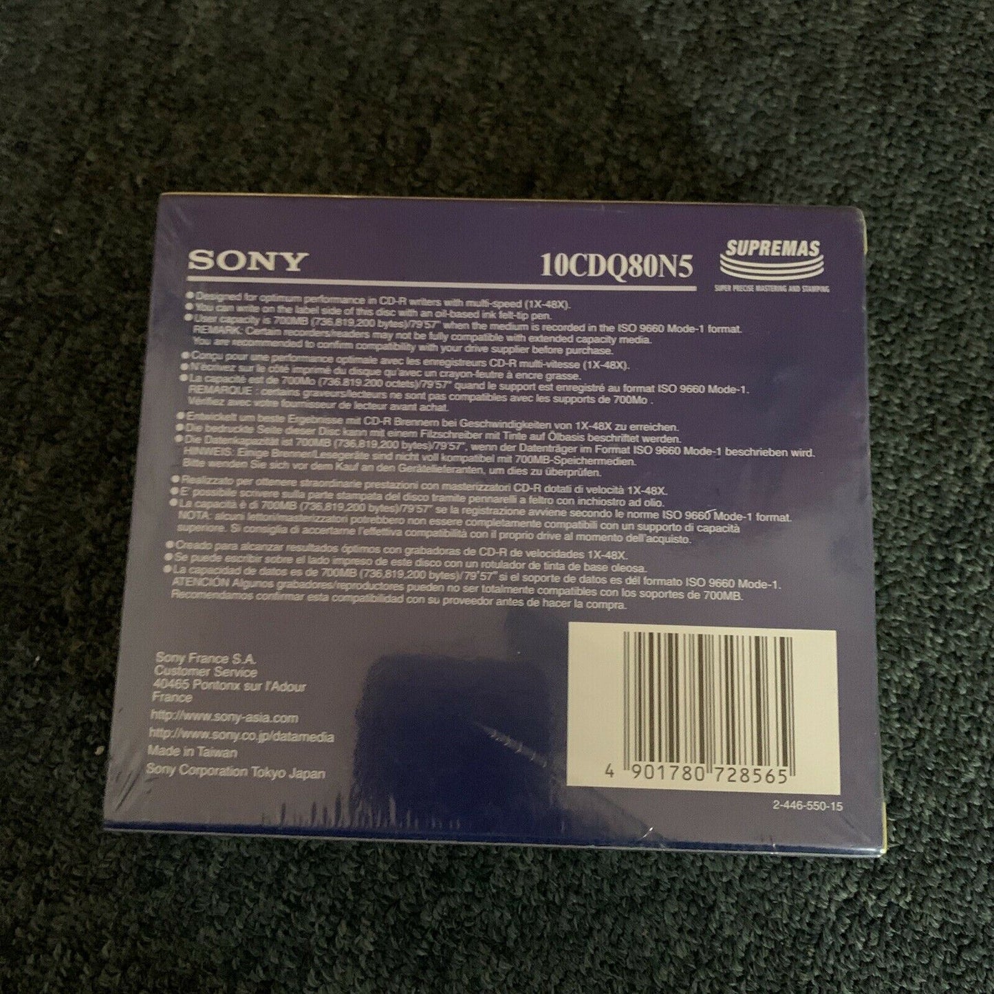 *New Sealed* SONY CD-R 700MB 1-48x, 10x