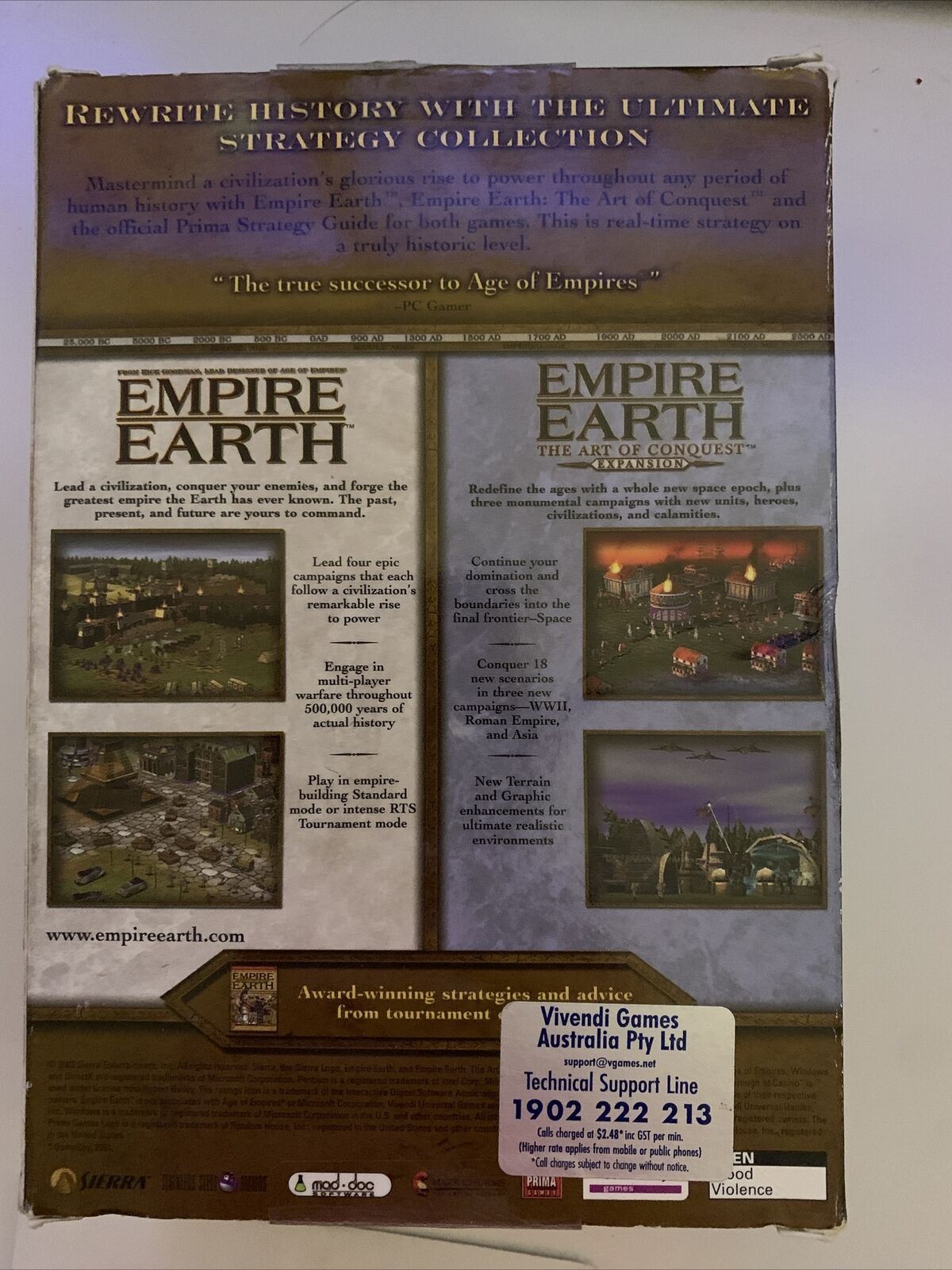 Empire Earth: Gold Edition - PC Windows Strategy Game with Strategy Book