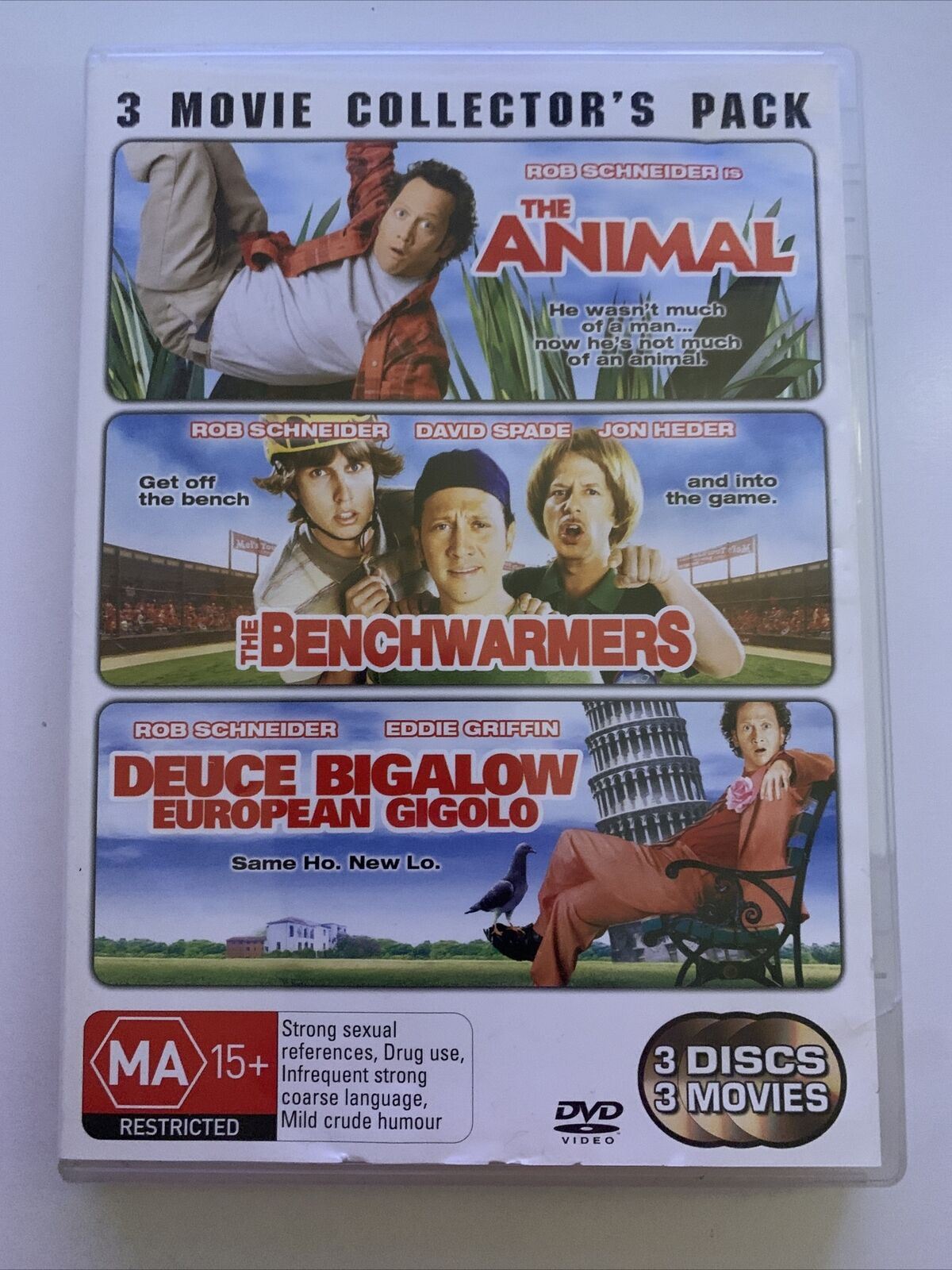 The Animal / The Benchwarmers / Deuce Bigalow European Gigolo DVD Region 4