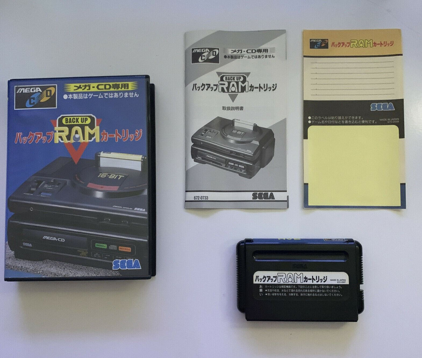 Official Sega Mega-CD Back-up RAM Cartridge Japan