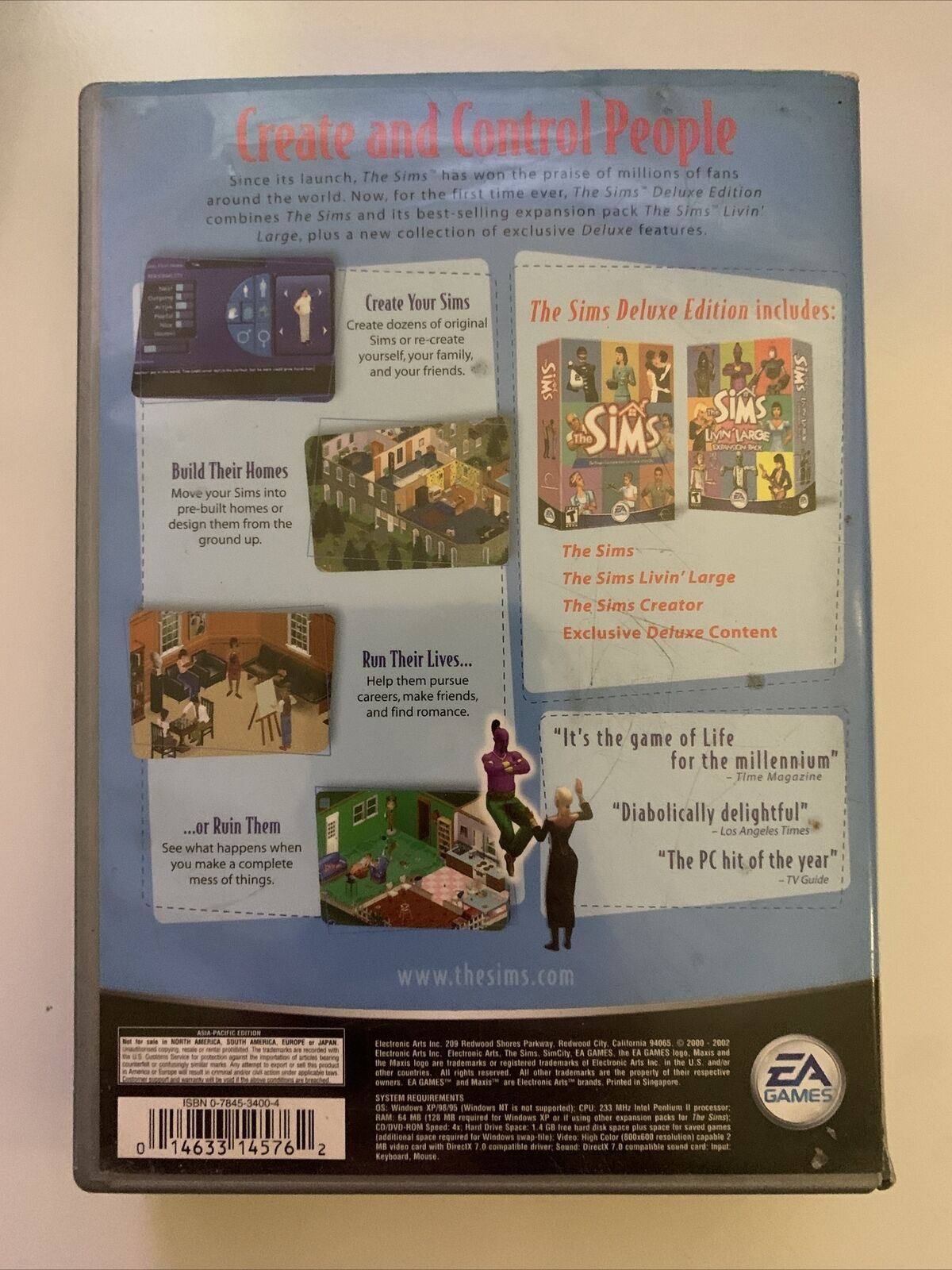 The Sims Deluxe Edition - PC Windows Game 2002 EA Games Complete With Manuals