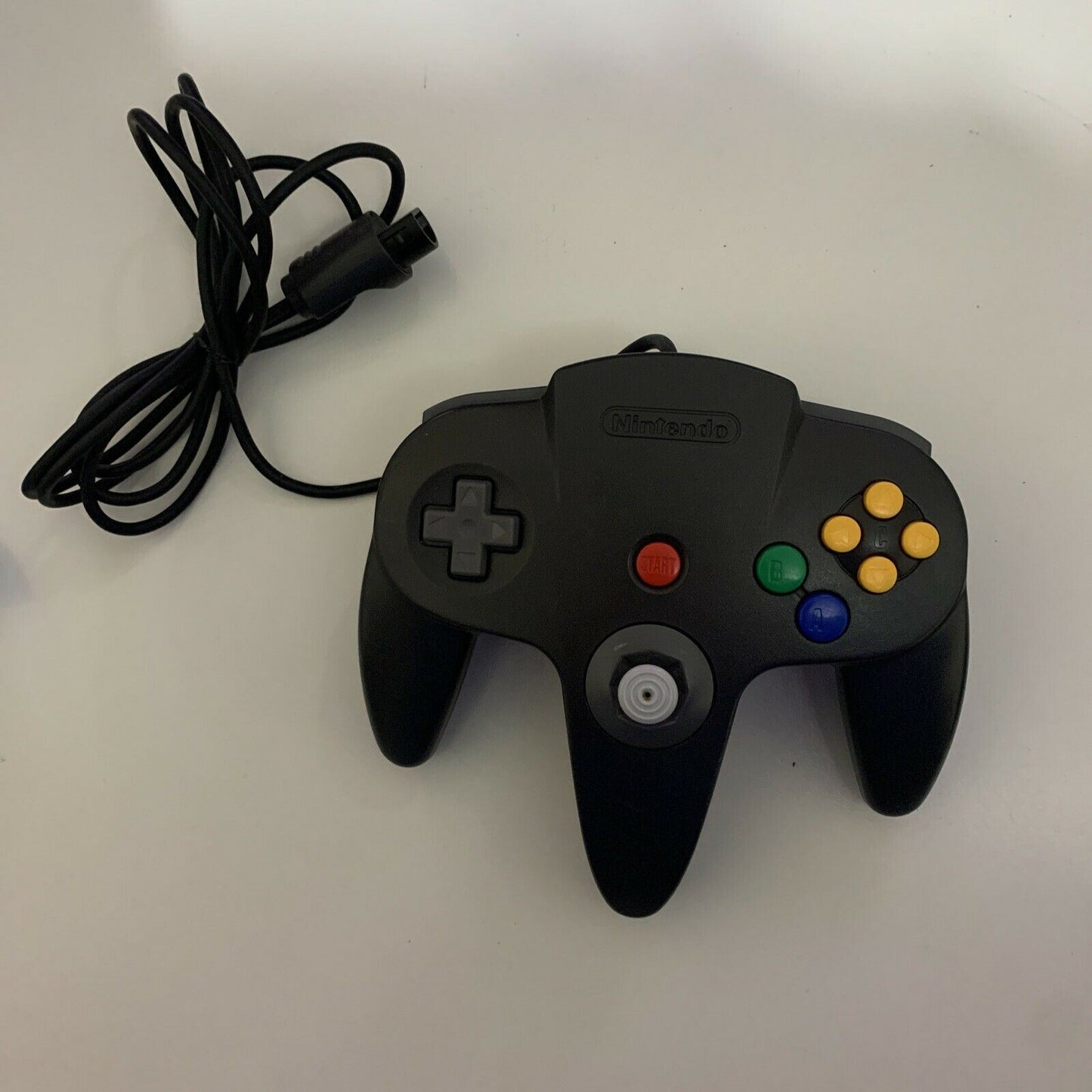 Official Nintendo 64 Controller Black - Clean & Sterilised, Joystick Firm v good