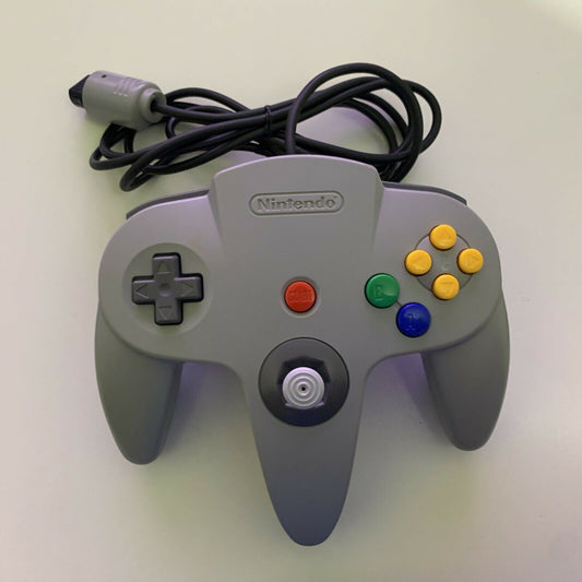 Official Nintendo 64 Controller Grey - Joystick Firm, Tested, Clean & Sterilized