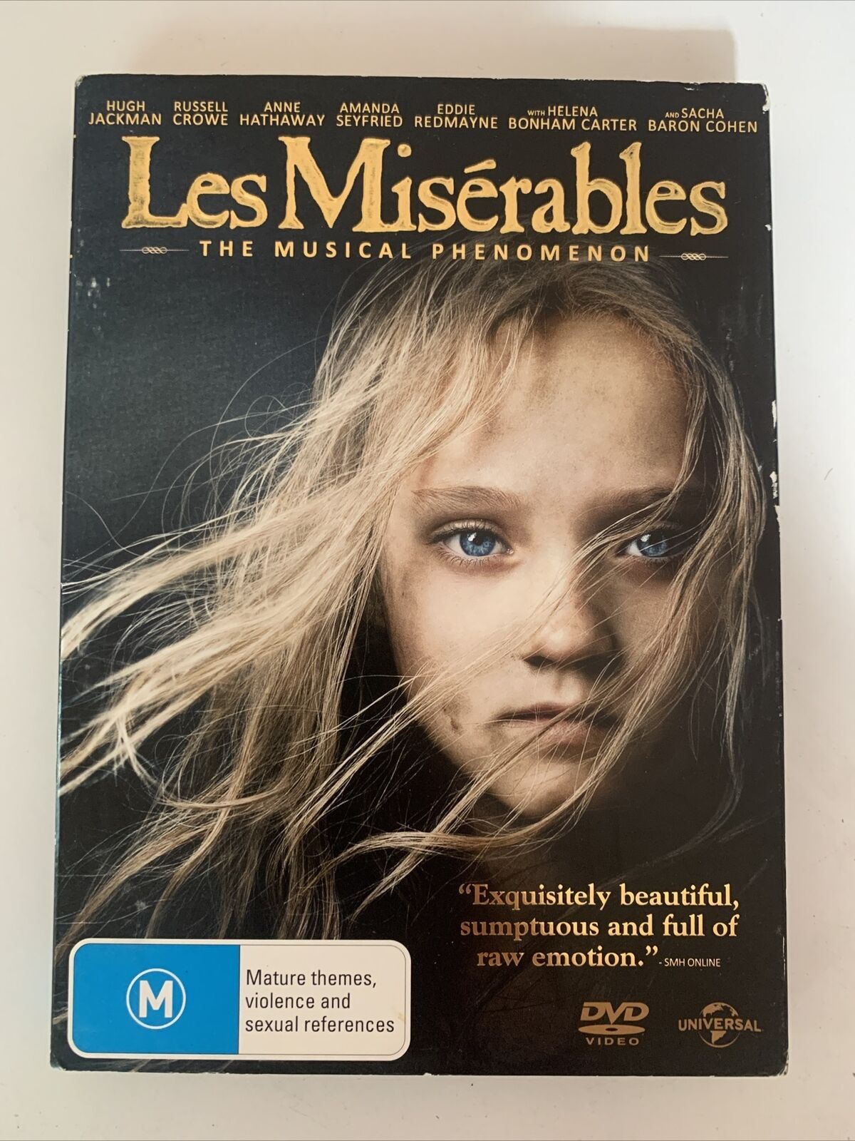Les Miserables (DVD, 2012) Hugh Jackman, Russell Crowe, Anne Hathaway Region 4,2