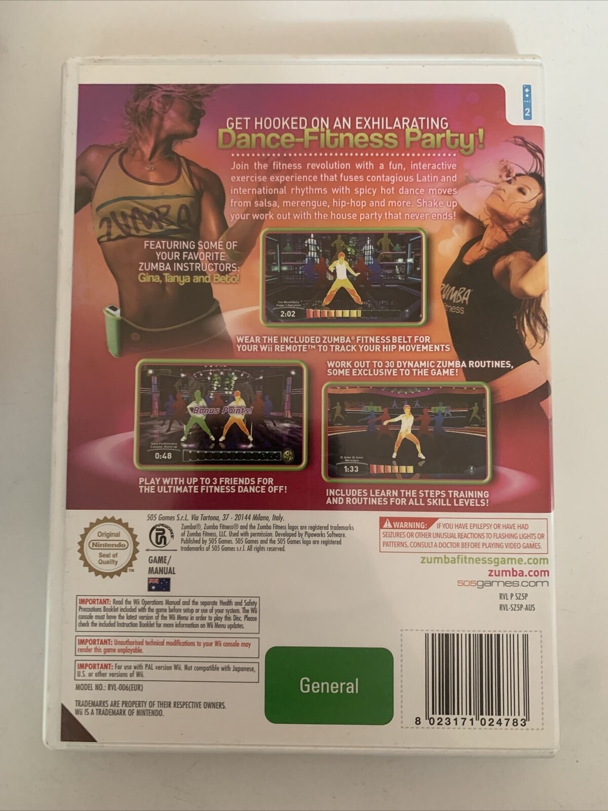 Zumba Fitness - Nintendo Wii PAL Game