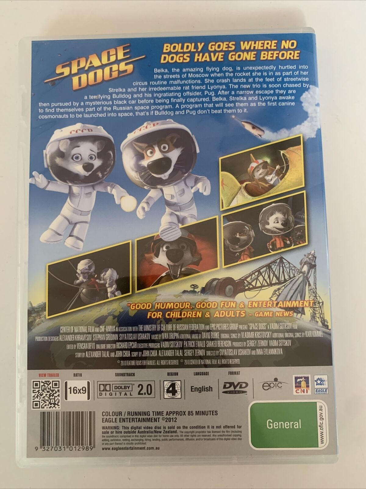 Space Dogs (DVD, 2010) Animation Film. Region 4