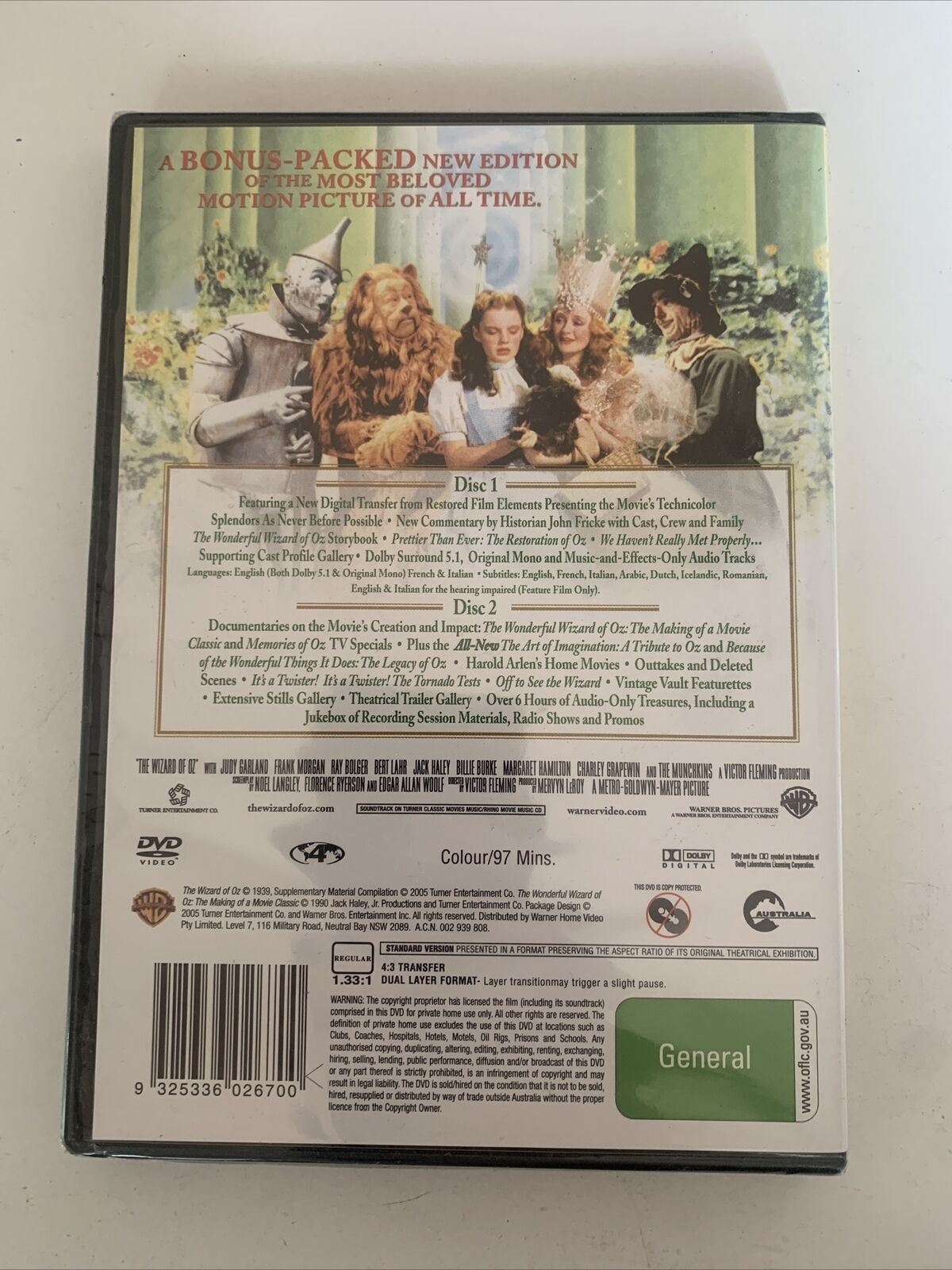 *New Sealed* The Wizard Of Oz - Special Edition (DVD, 1939, 2-Disc Set) Region 4