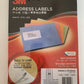 *New Sealed* 3M Address Labels 64mm x 33.8mm Label Size 100 Sheets 2400 Labels