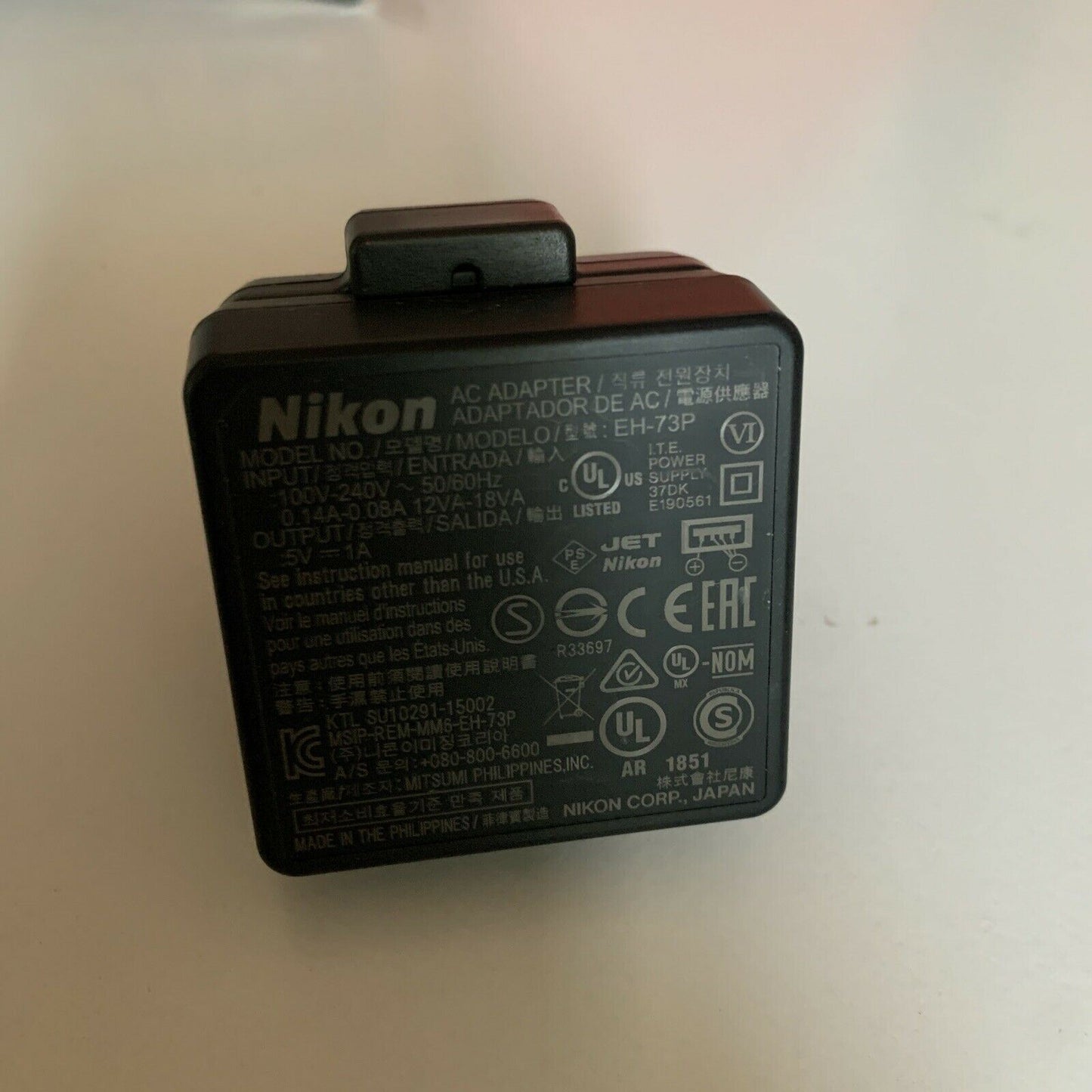 Official Nikon EH-73P USB AC Adaptor 5V 1A