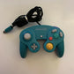 Genuine Nintendo GameCube Controller Emerald Blue DOL-003 Rare! Clean & Tested