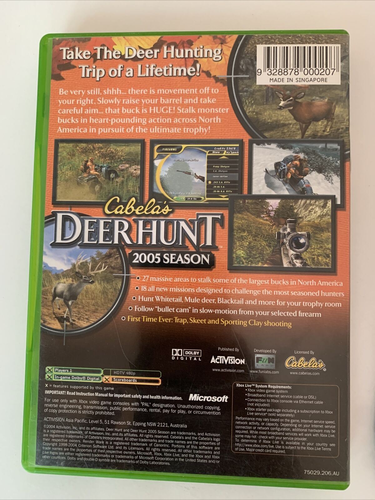 Cabelas Deer Hunt 2005 Season - Microsoft Xbox Original PAL Game Hunting