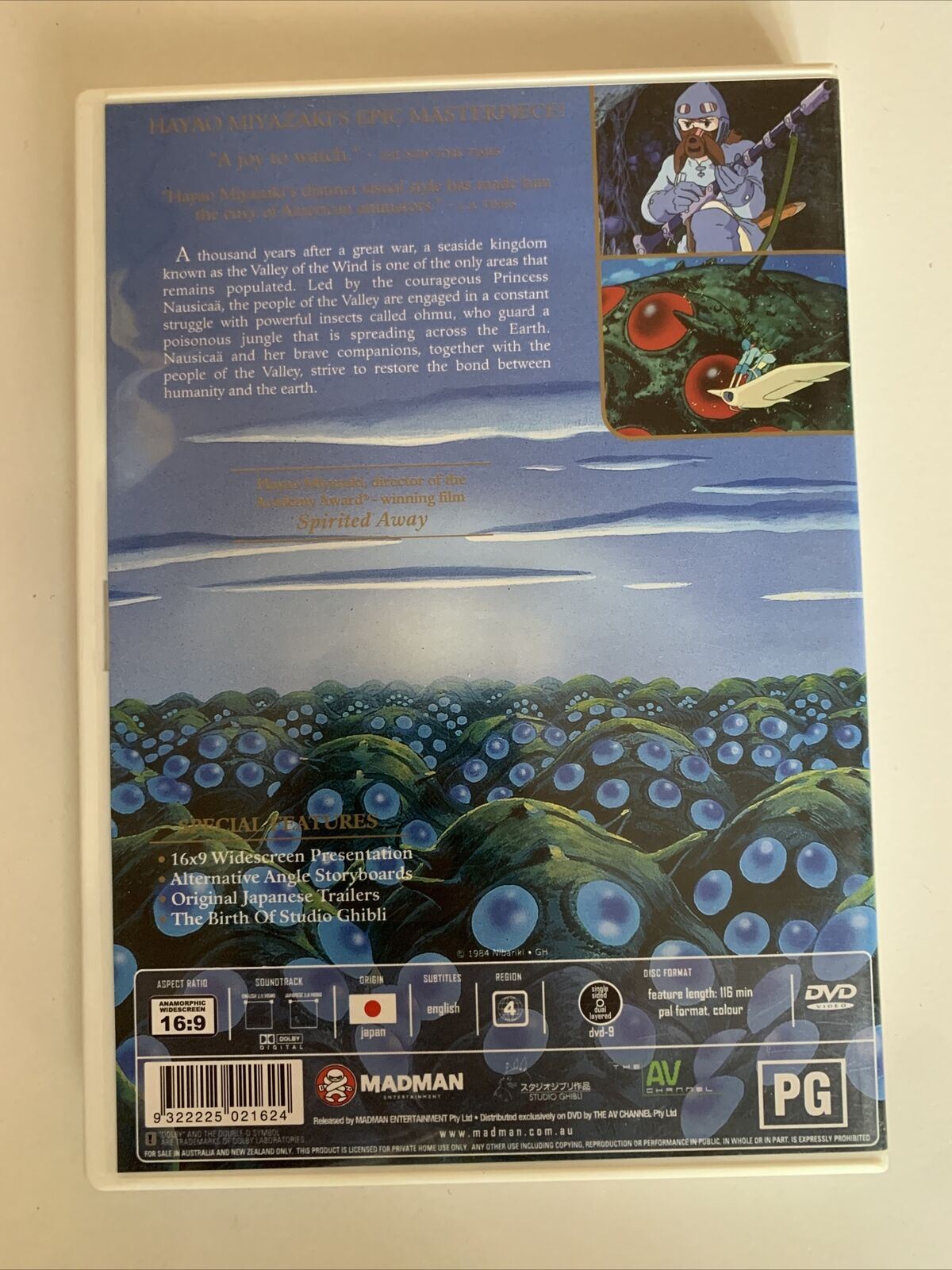 Nausicaa Of The Valley Of The Wind (DVD, 1984) Studio Ghibli Anime Fil ...