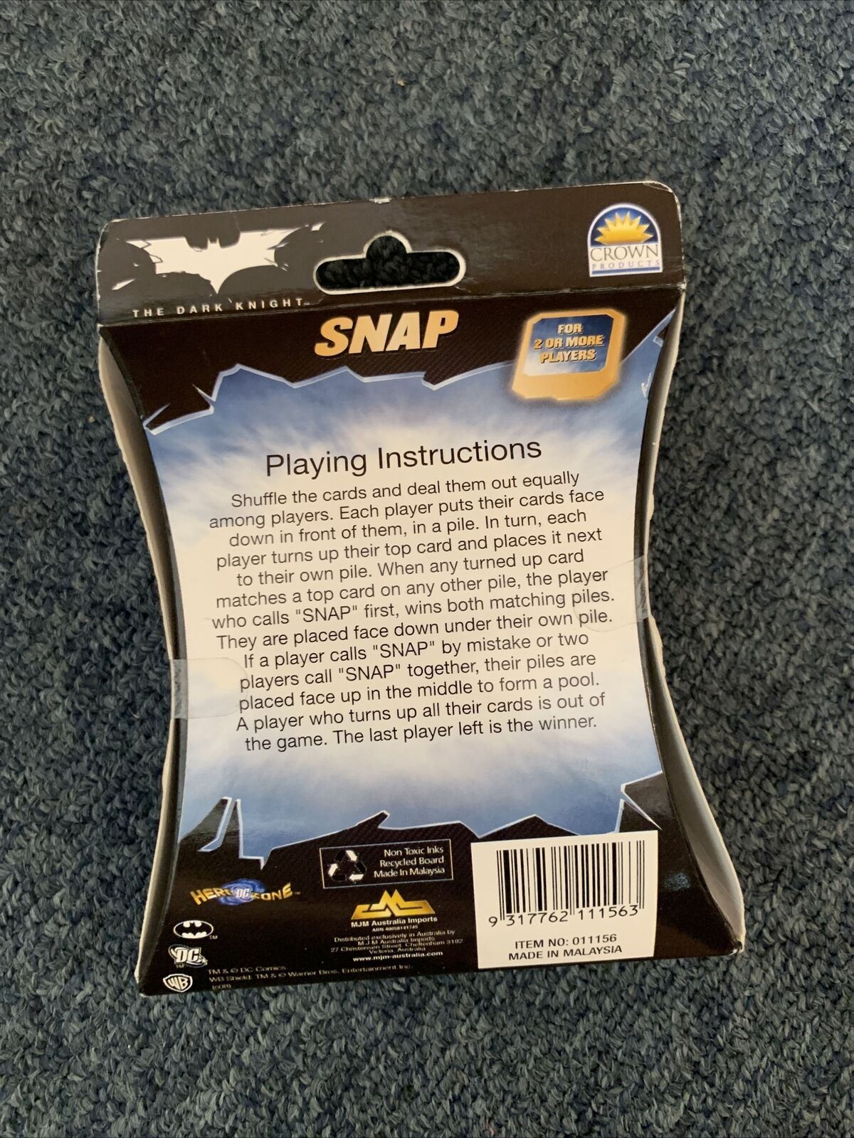 The Dark Knight Batman Snap Card Game