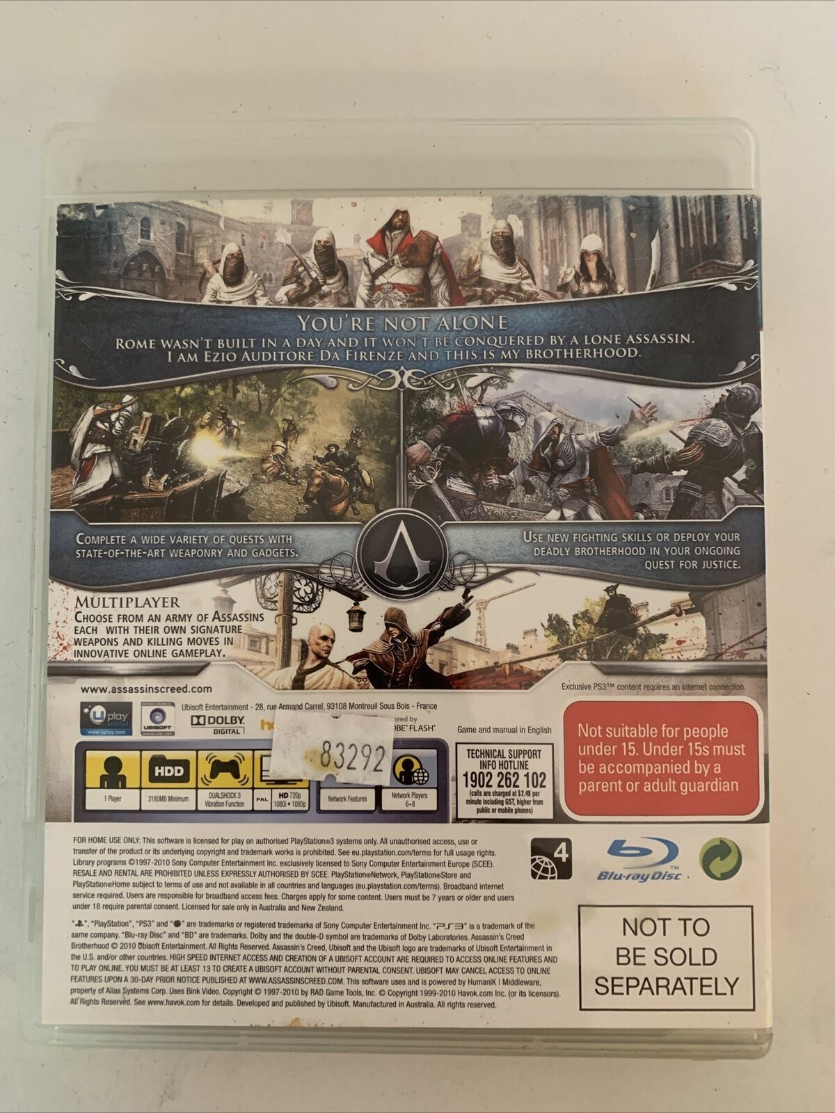 Assassin's Creed: Brotherhood - Playstation PS3 Game