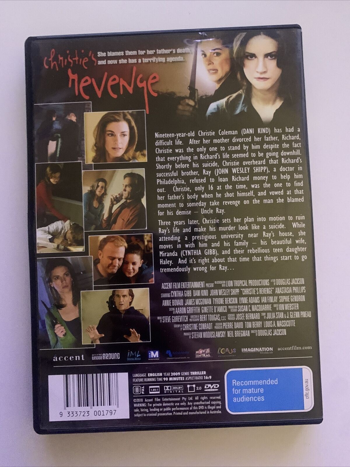 Christie's Revenge (DVD, 2007) Cynthia Gibb, Dani Kind, John Wesley Shipp