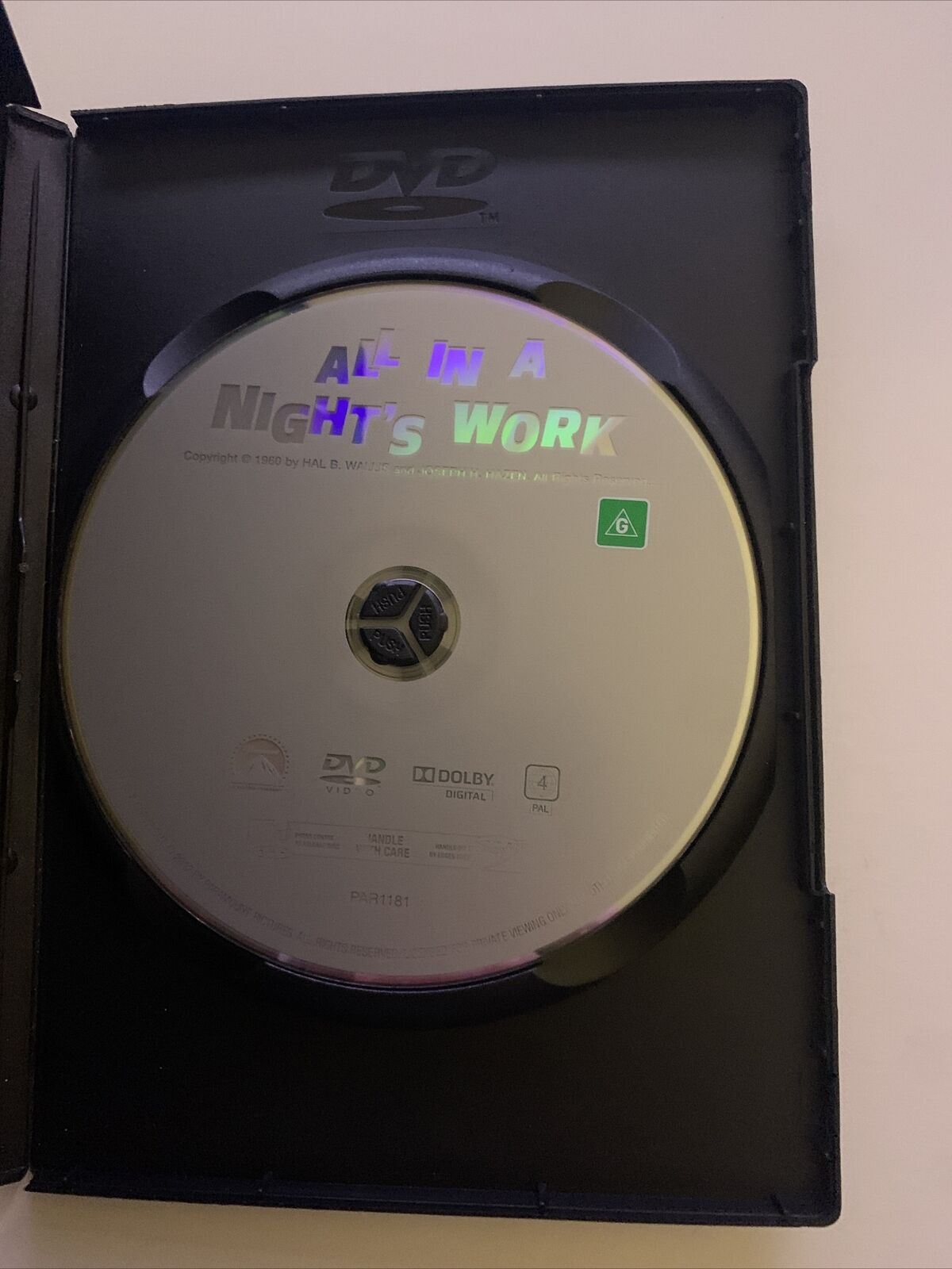 All In a Night's Work (DVD, 1961) Dean Martin, Shirley MacLaine. Region 4,2