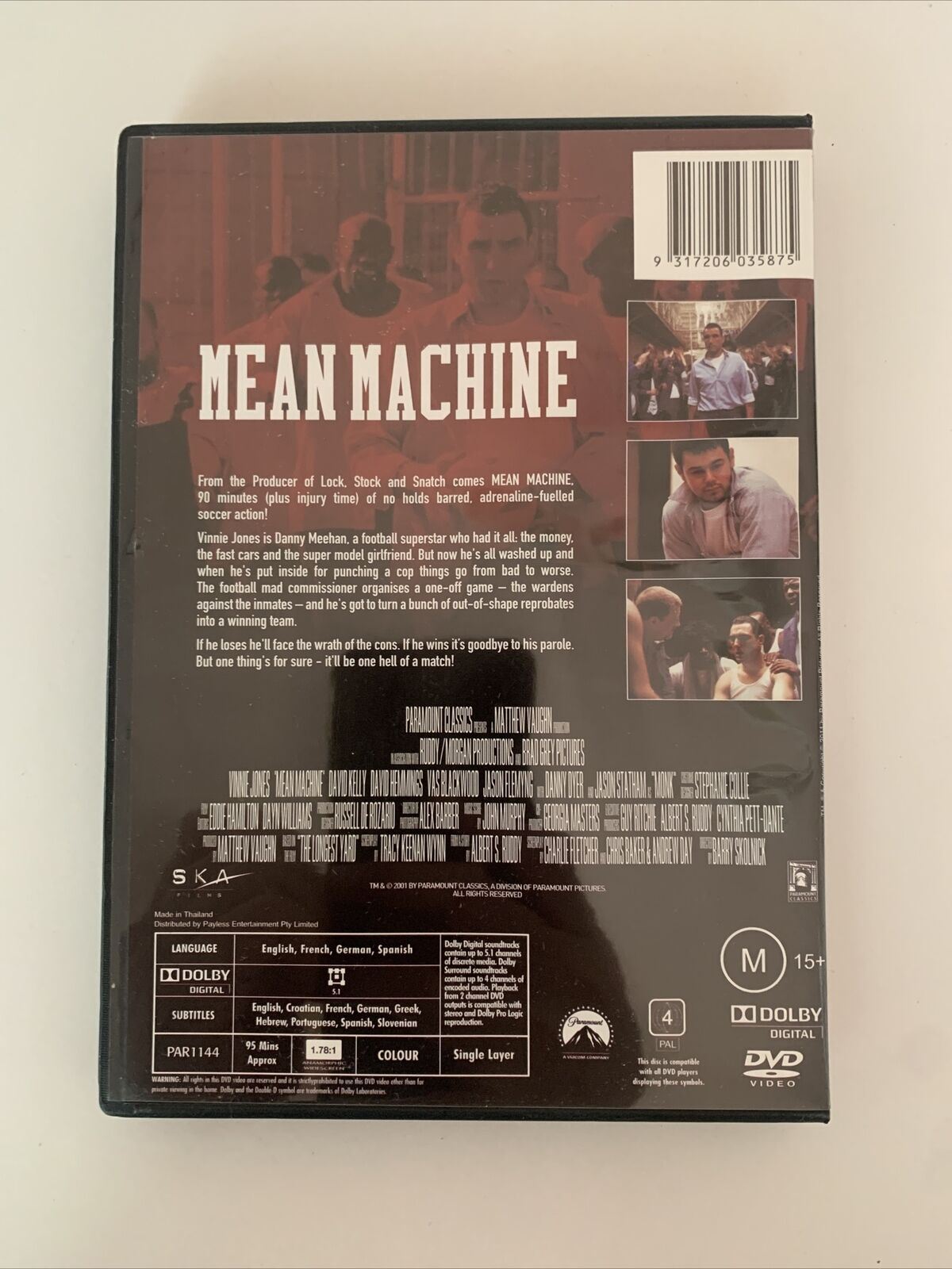 Mean Machine (DVD, 2001) Vinnie Jones, David Kelly, David Hemmings. Region 4