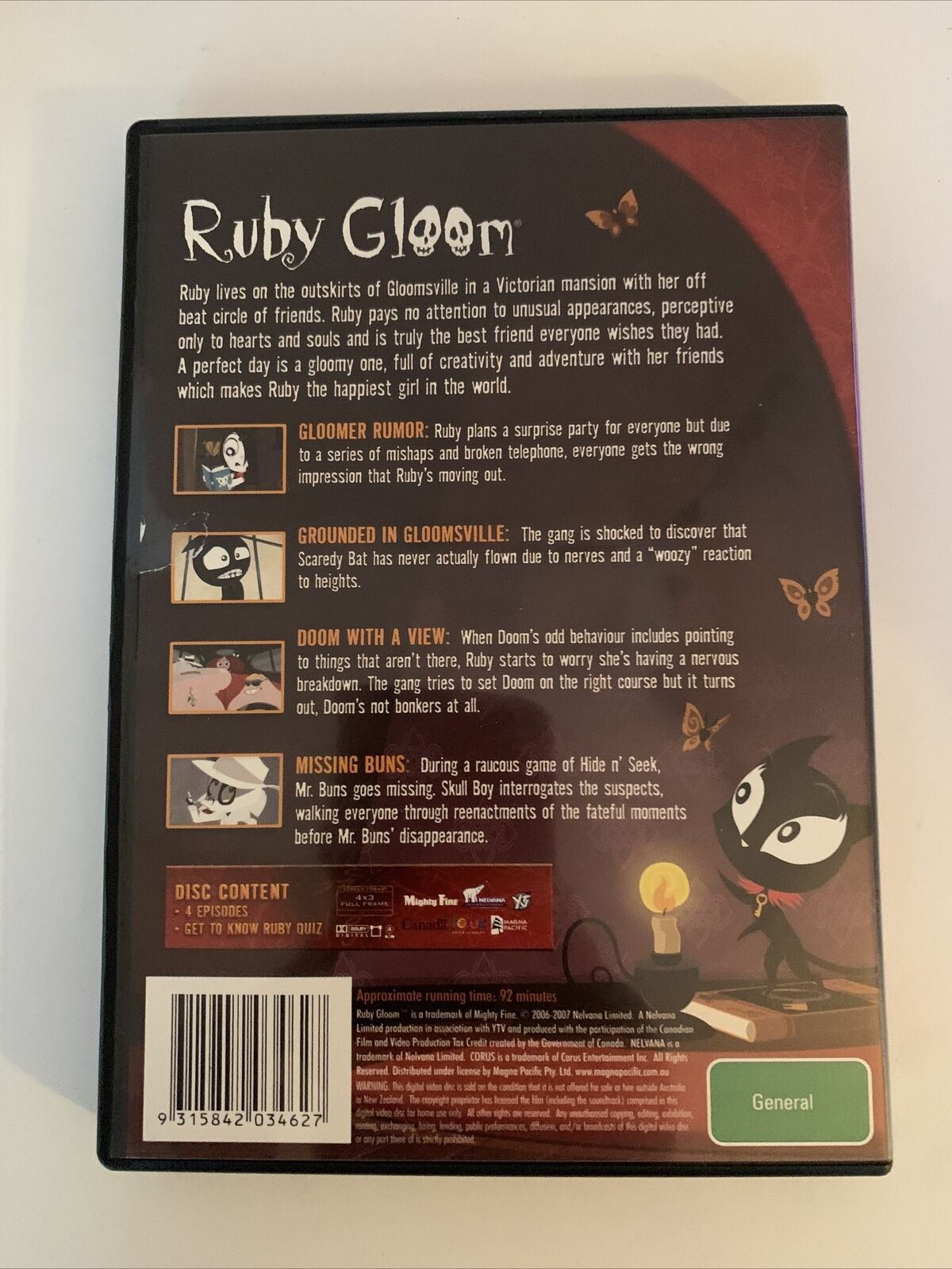 Ruby Gloom: Happiest Girl in the World - Vol 1 (DVD, 2006) All Regions