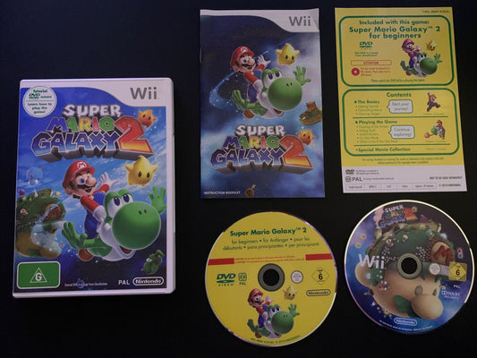 Super Mario Galaxy 2 - Nintendo Wii PAL Game with Tutorial DVD