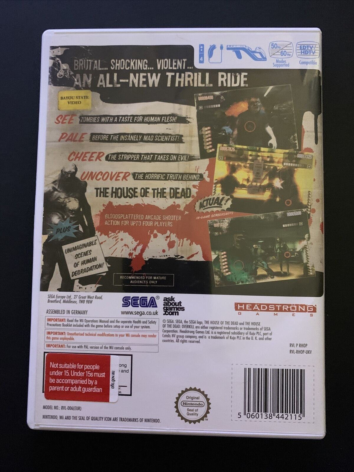 The House Of The Dead: Overkill - Nintendo Wii PAL Game