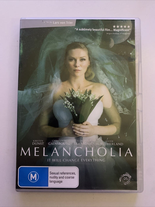 Melancholia (DVD, 2011) Kirsten Dunst, John Hurt. Lars von Trier Film. Region 4