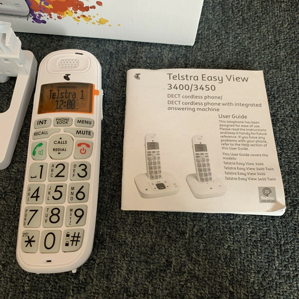 Telstra Easy View 3400 DECT Cordless Phone Retro Unit