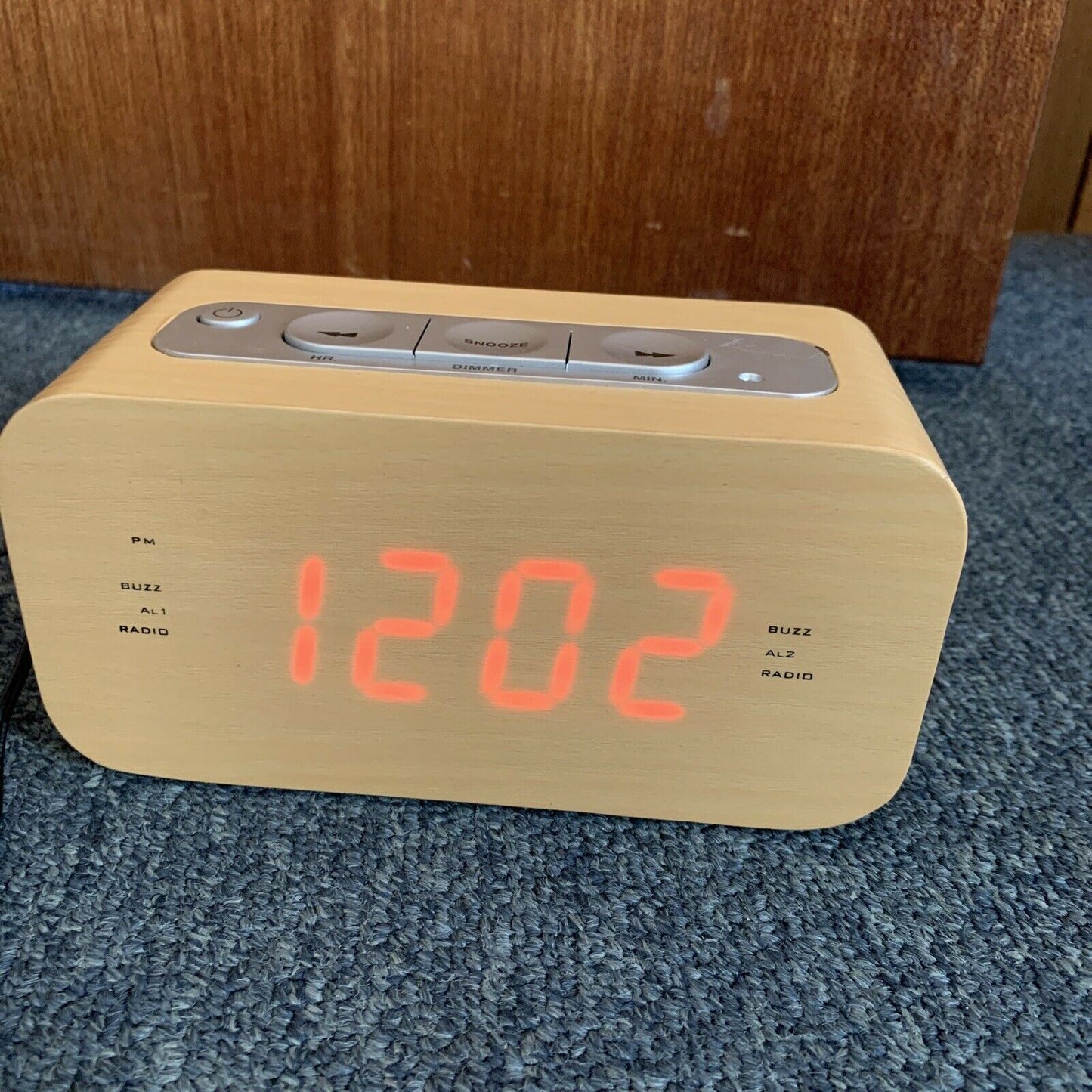 Audiosonic CR-668PL Wood Clock Radio