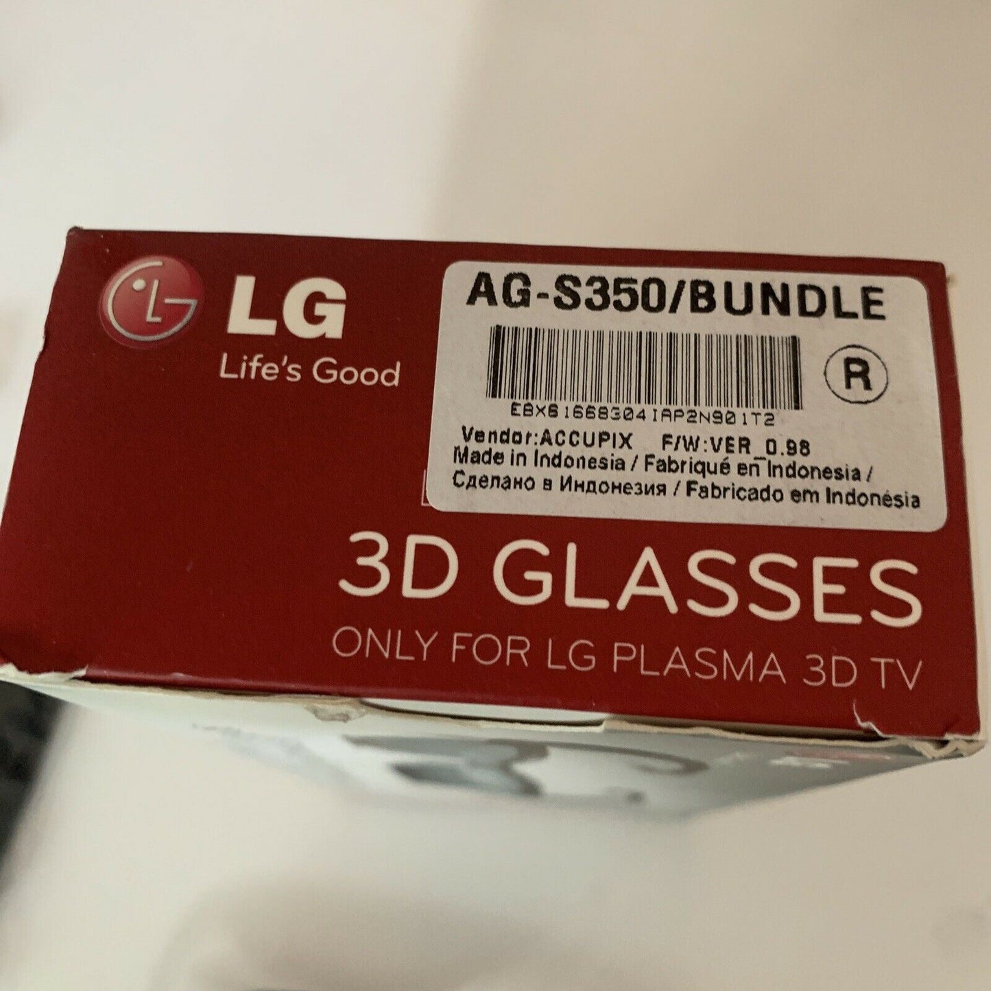 LG Active 3D Shutter Glasses AG-S350