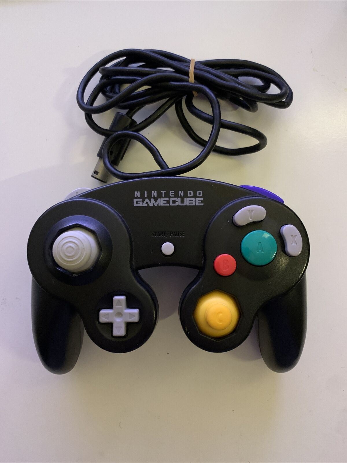 Official Nintendo GameCube Controller Jet Black DOL-003. Joystick & button vgood