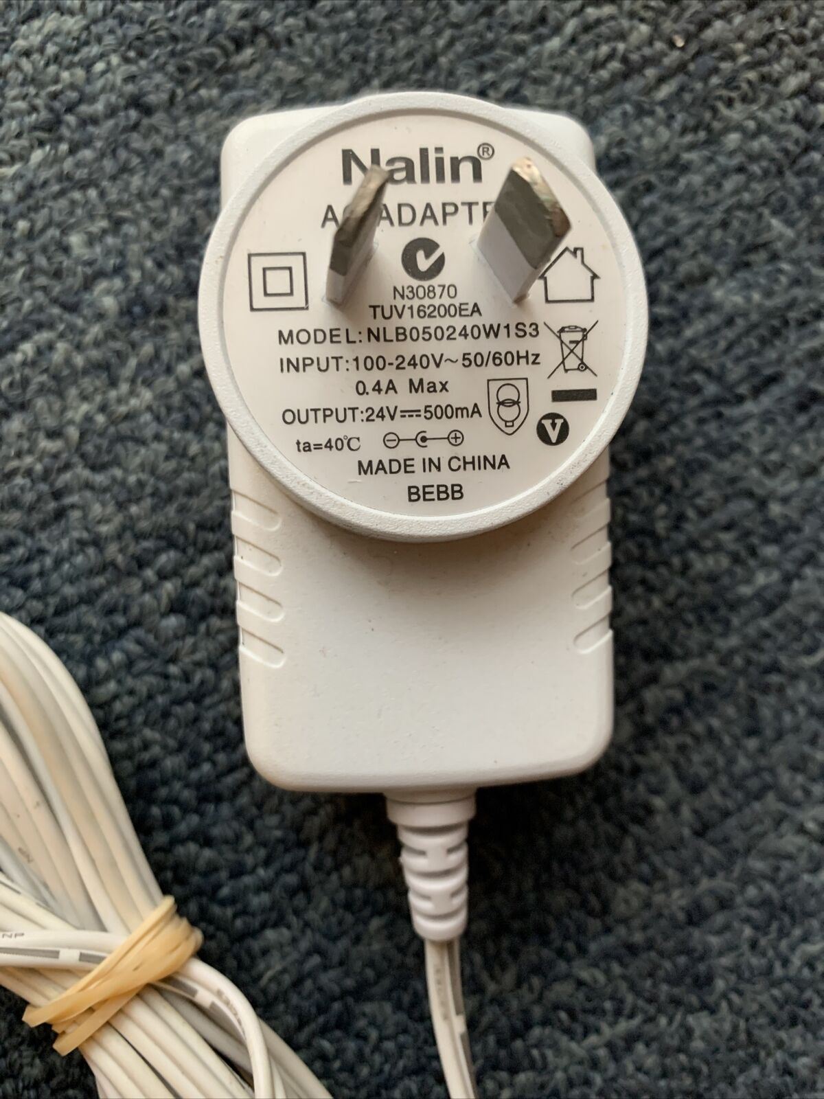 Nalin AC Adapter NLB050240W1S3 Power Supply 24V 500mA