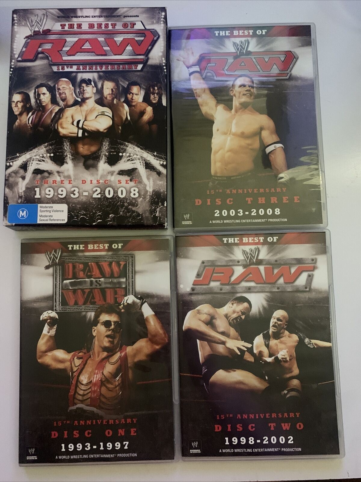 WWE The Best of Raw - 15th Anniversary 1993 - 2008 (DVD, 2008, 3-Disc) Region 4