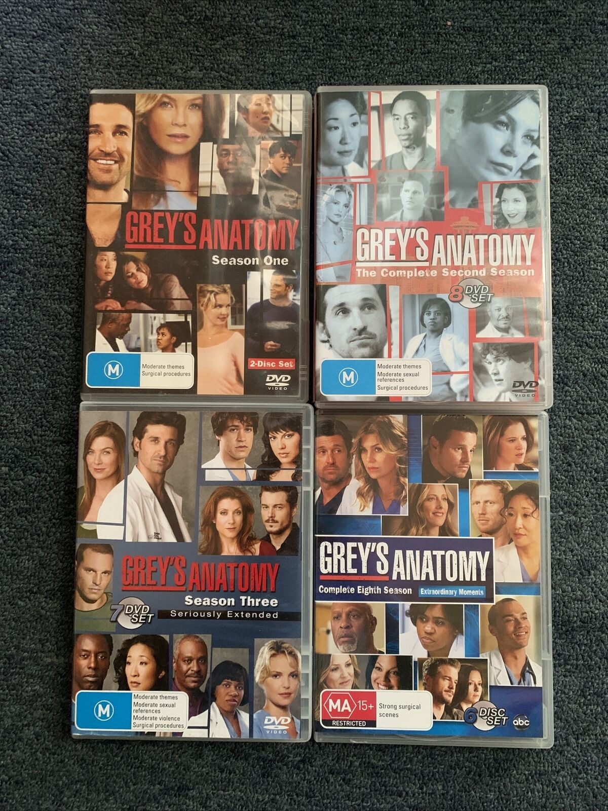 Grey's Anatomy - The Complete Season 1,2,3,8 - DVD Region 4