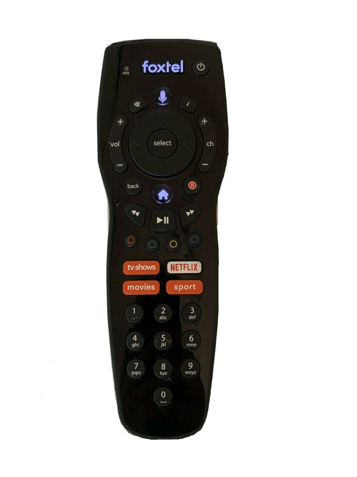 Genuine Foxtel IQ3 IQ4 Voice Bluetooth Remote Control RC4163801/10BR ...