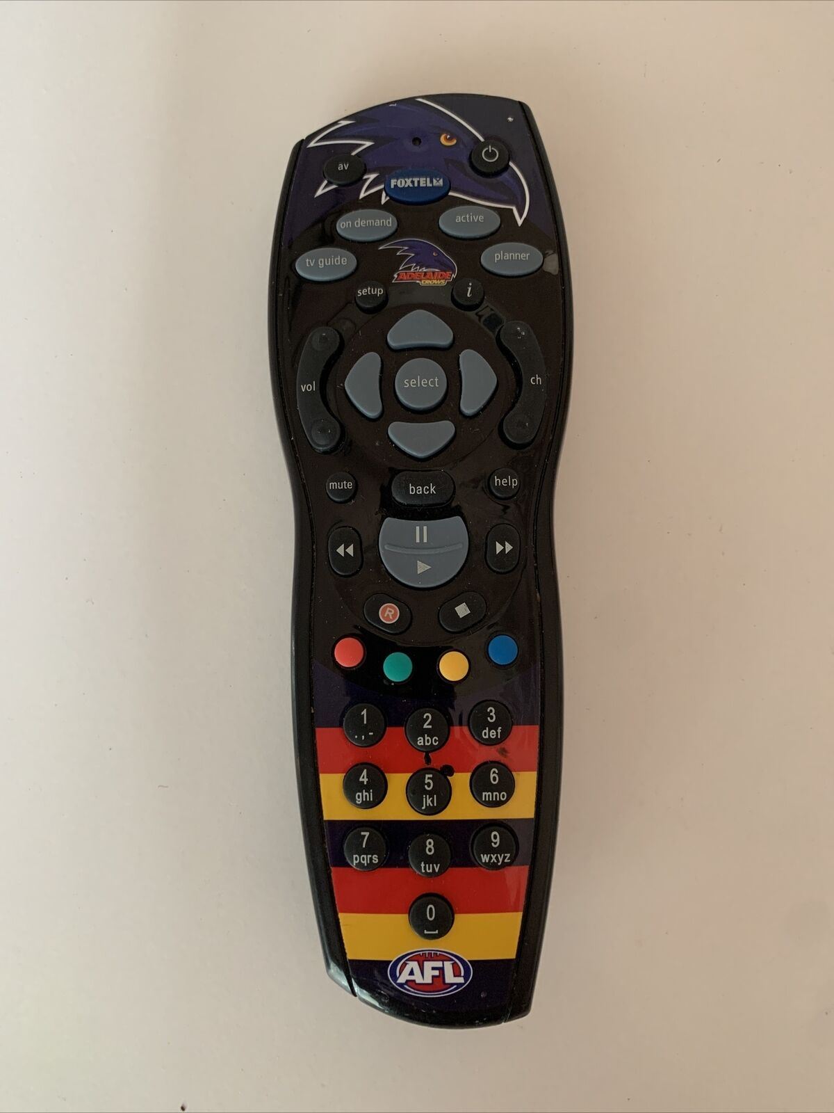 Genuine Foxtel Remote AFL Adelaide Crows  iQ1, iQ2, iQ3, iQ4 Foxtel PayTV