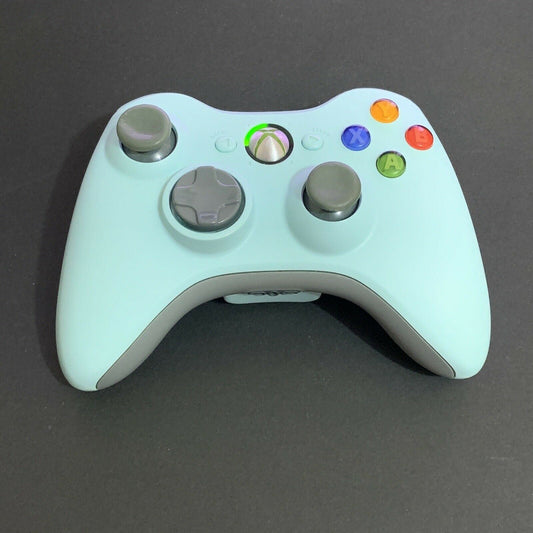 Genuine Official Microsoft Xbox 360 Wireless Controller - Light Blue. RARE!