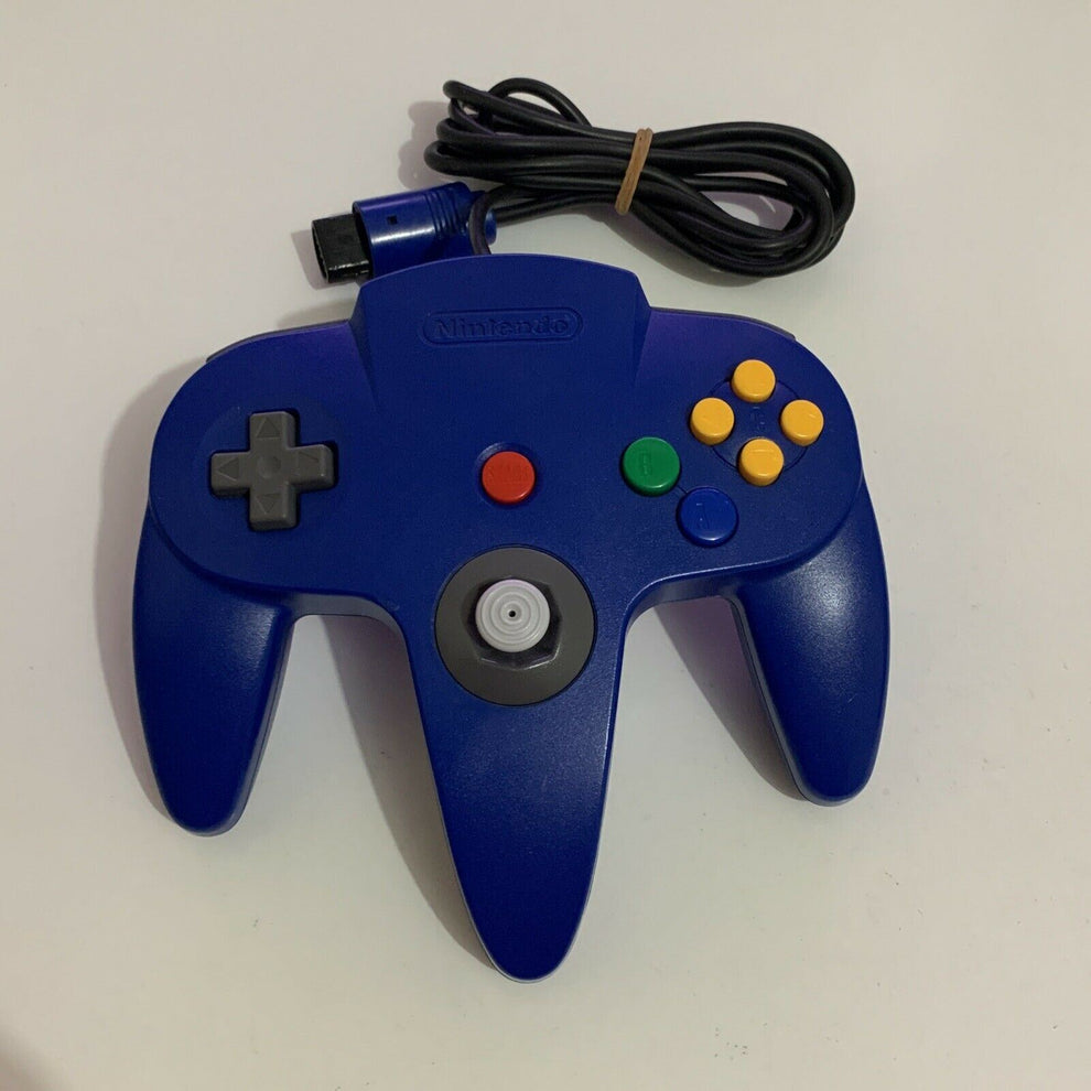 Genuine Official Nintendo 64 N64 Controller Blue NUS-005 Joystick Butt ...