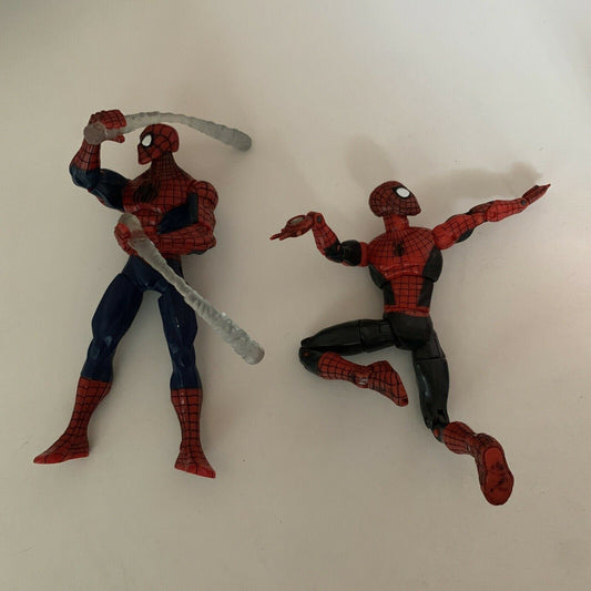 2x Lot Spider-man Figurine Hasbro 2010 Toy Biz 2003