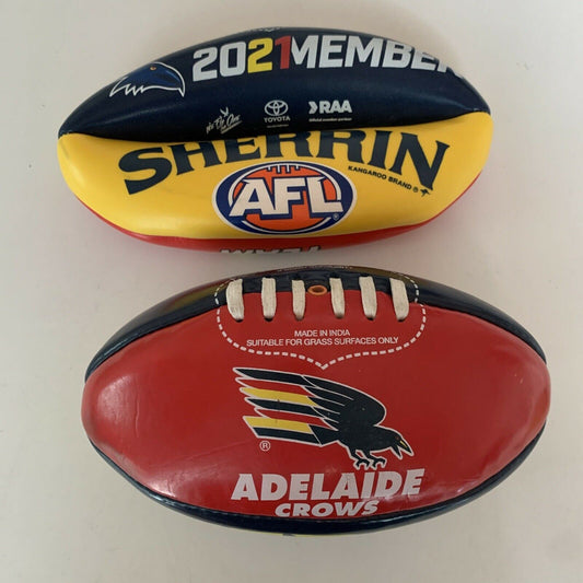 2x lot Official Adelaide Crows Sherrin Football Size 3 Footy