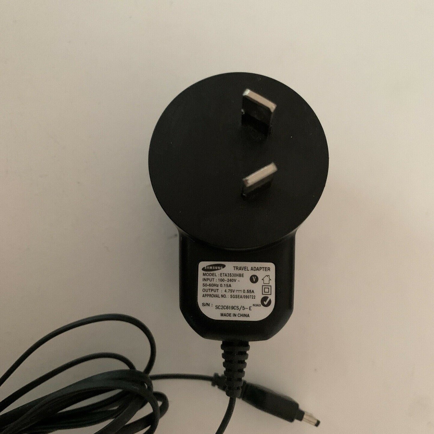 Genuine Samsung Travel Adapter ETA3530HBE Power Supply 4.7V 0.55A